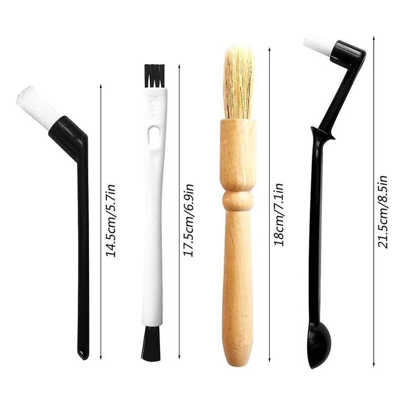Coffee Grinder Cleaning Brush,wood & Nylon with Spoon for Bean Grain