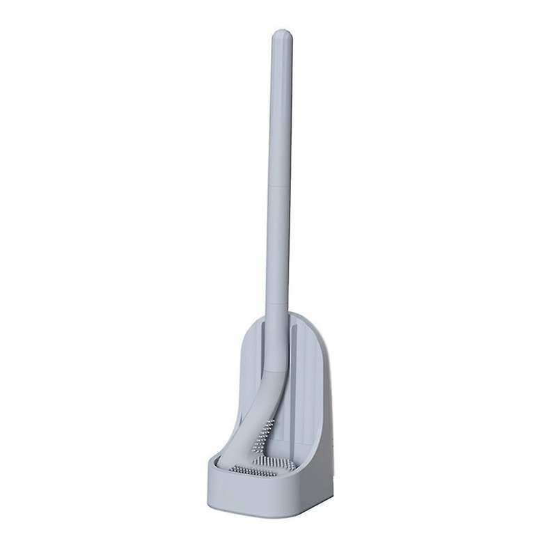 Golf Head Silicone Toilet Brush Cleaner Cleaning Brushes, Grey