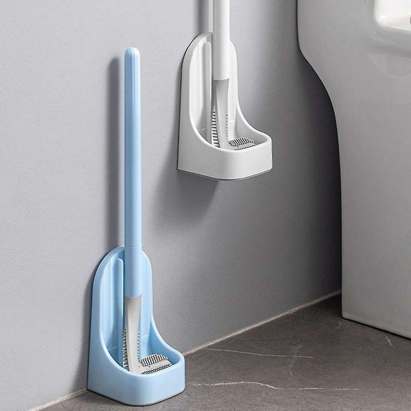 Golf Head Silicone Toilet Brush Cleaner Cleaning Brushes, Grey