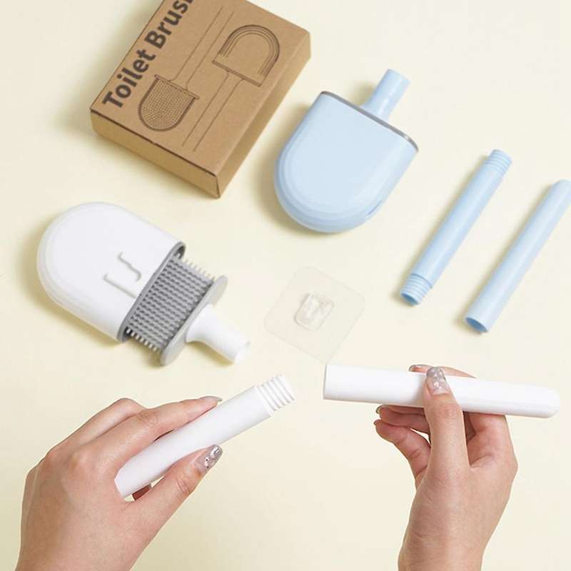 Golf Head Silicone Toilet Brush Cleaner Cleaning Brushes, Grey