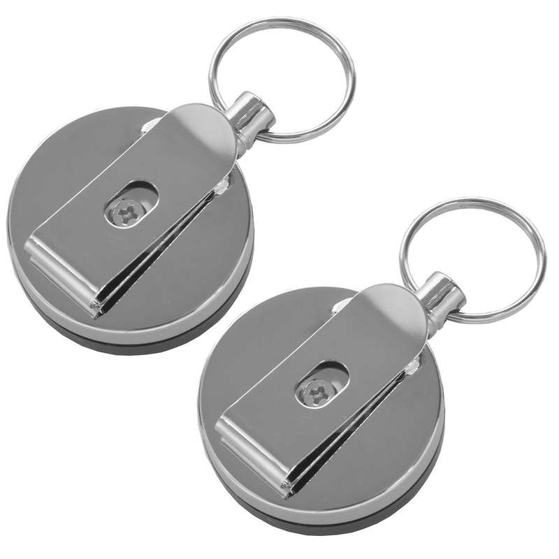 2pcs Retractable Reel Badge Id Holder Belf Clip Name Card