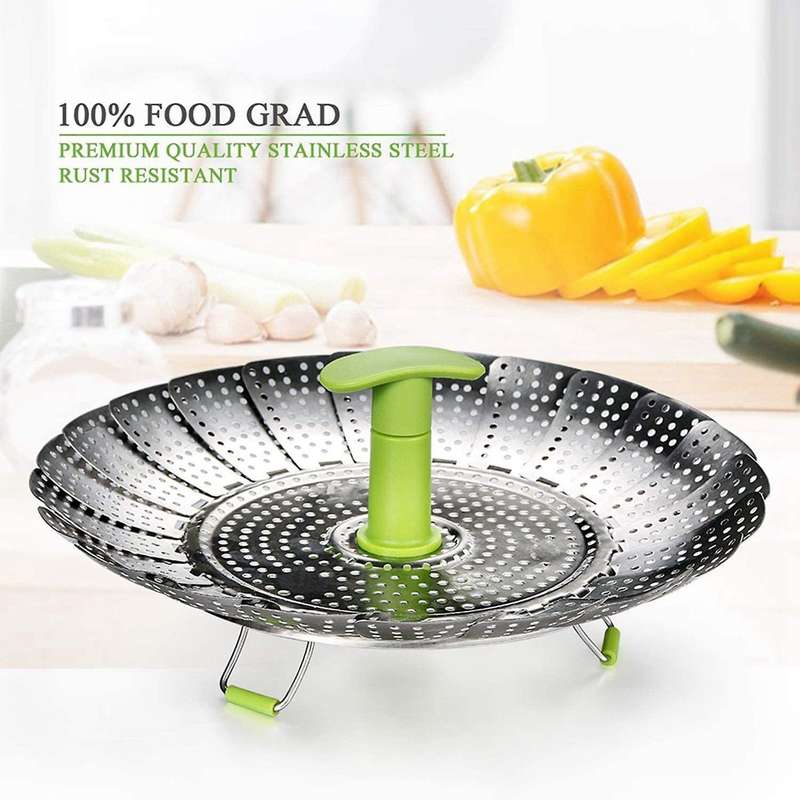 Vegetable Steamer Vegetable Steamer Insert with Extendable Handle