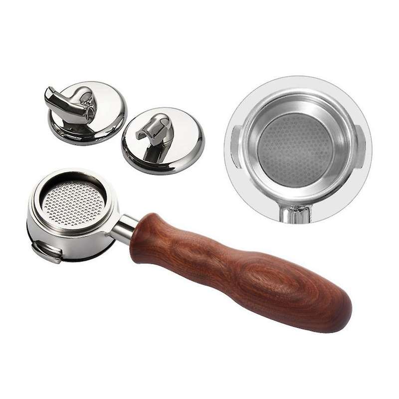 58mm Stainless Steel Coffee Machine Handle Bottomless Portafilter,b