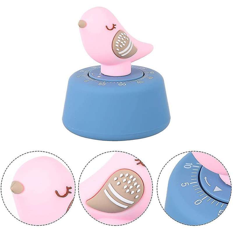 Kitchen Timer Mechanical Egg Timers Figure Countdown Timer (pink)
