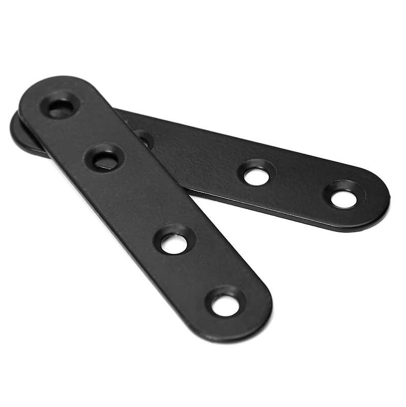 12 Pcs Straight Brackets Stainless Steel Brace Flat Metal for Wood