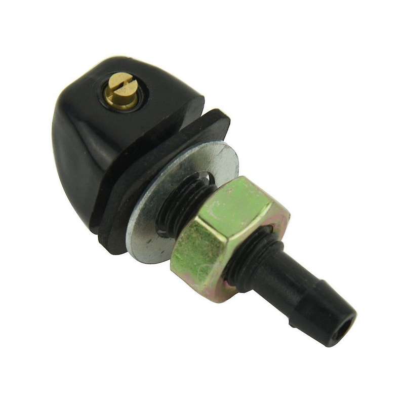 2 Pcs Black Plastic Windshield Washer Spray Nozzle for Bmw Pair