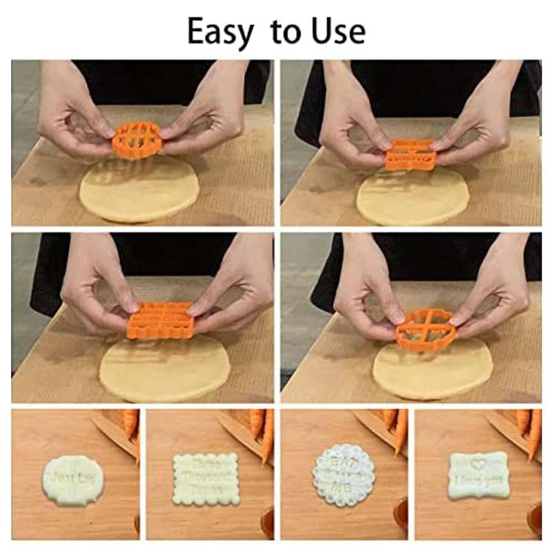 4pcs Fun Cookie Molds with Love Words I Love You Three Thousand Time