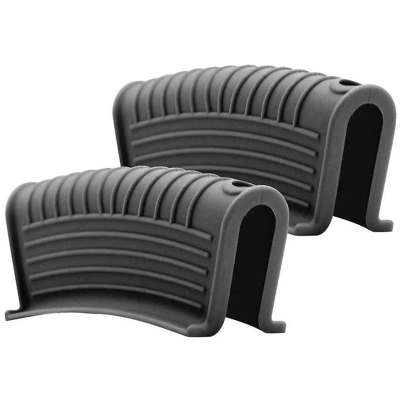 Silicone Pan Handle Cover Ear Clip Cast Iron Handle Holder,black,2pcs