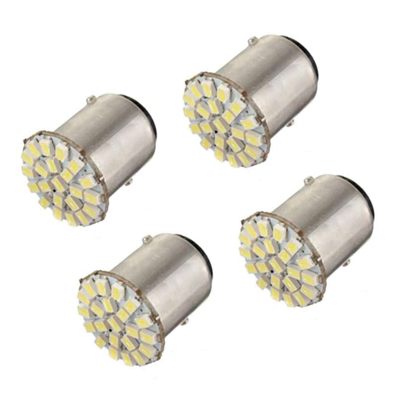2x 1157 T25 S25 Bay15d 22 Smd Led White Car Stop Tail Turn Light