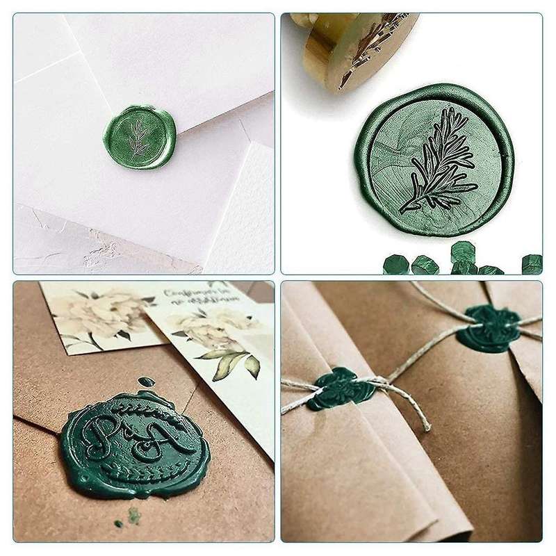 Sealing Wax Beads, 200 Pieces Wax Seal Beads, Green Wax Seal