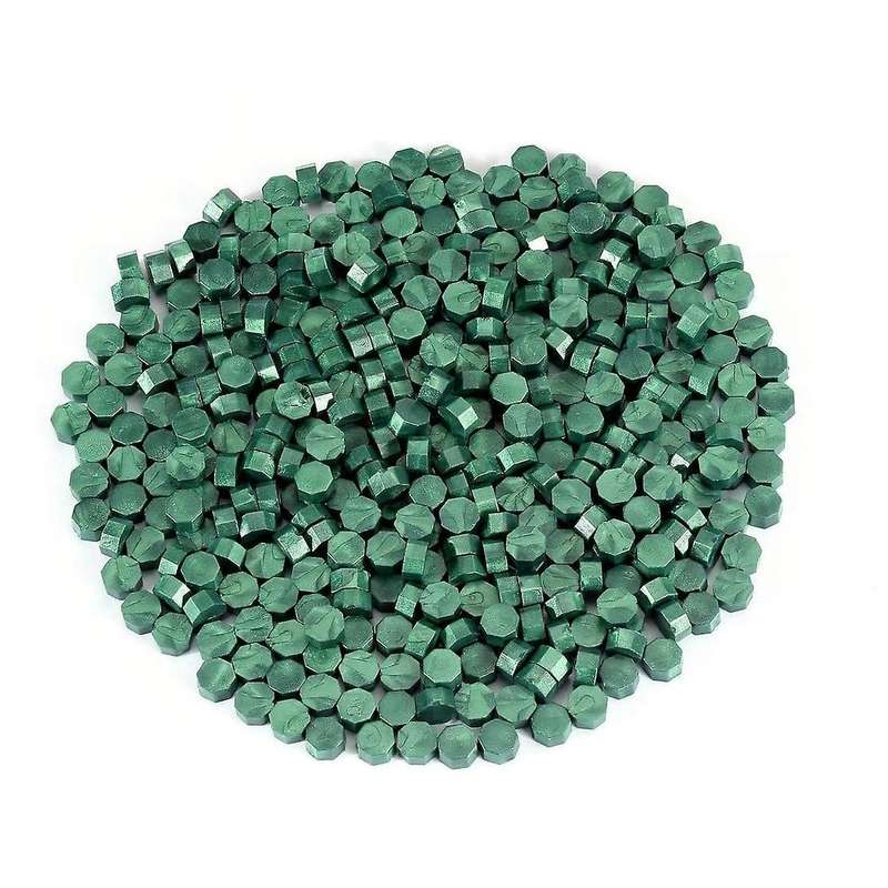 Sealing Wax Beads, 200 Pieces Wax Seal Beads, Green Wax Seal