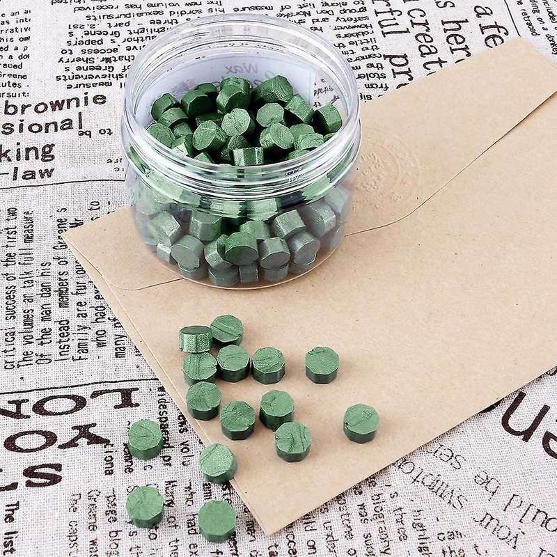 Sealing Wax Beads, 200 Pieces Wax Seal Beads, Green Wax Seal