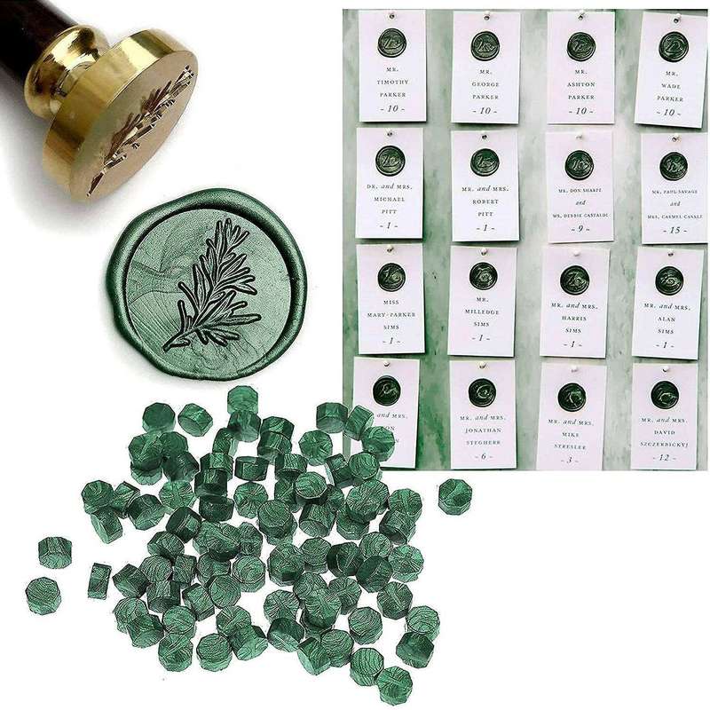 Sealing Wax Beads, 200 Pieces Wax Seal Beads, Green Wax Seal