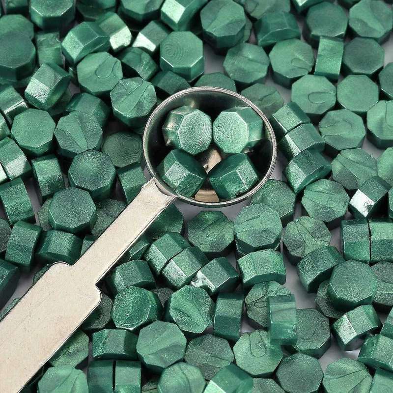 Sealing Wax Beads, 200 Pieces Wax Seal Beads, Green Wax Seal