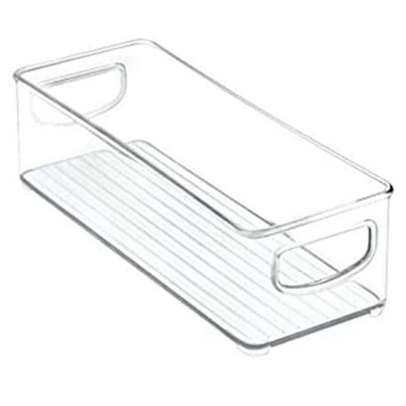Stackable Plastic Food Storage Bin with Handles for Kitchen Pantry