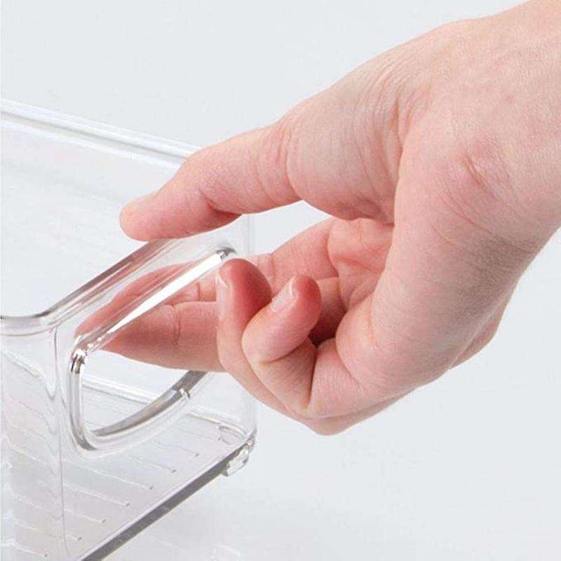 Stackable Plastic Food Storage Bin with Handles for Kitchen Pantry