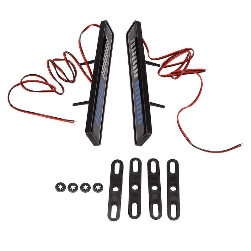 Pair Blue + White Light Front Bumper Grilles Lights for Bmw Ford