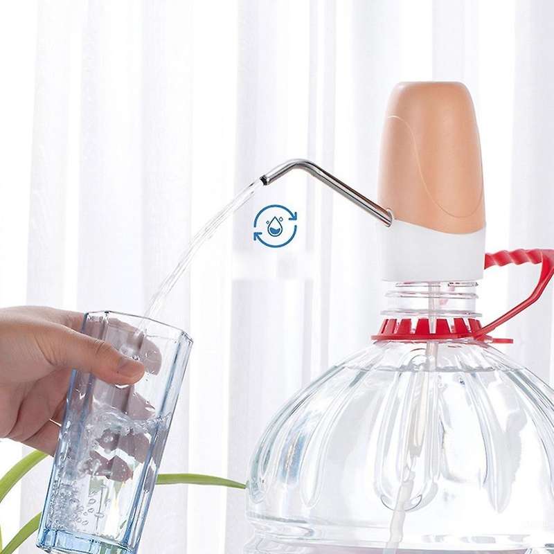 Electric Water Bottle Pump Usb Water Dispenser Pump for Camping(blue)