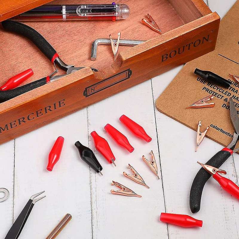 20 Mini Toothless Alligator Test Clips,solid Copper Clips Electrical