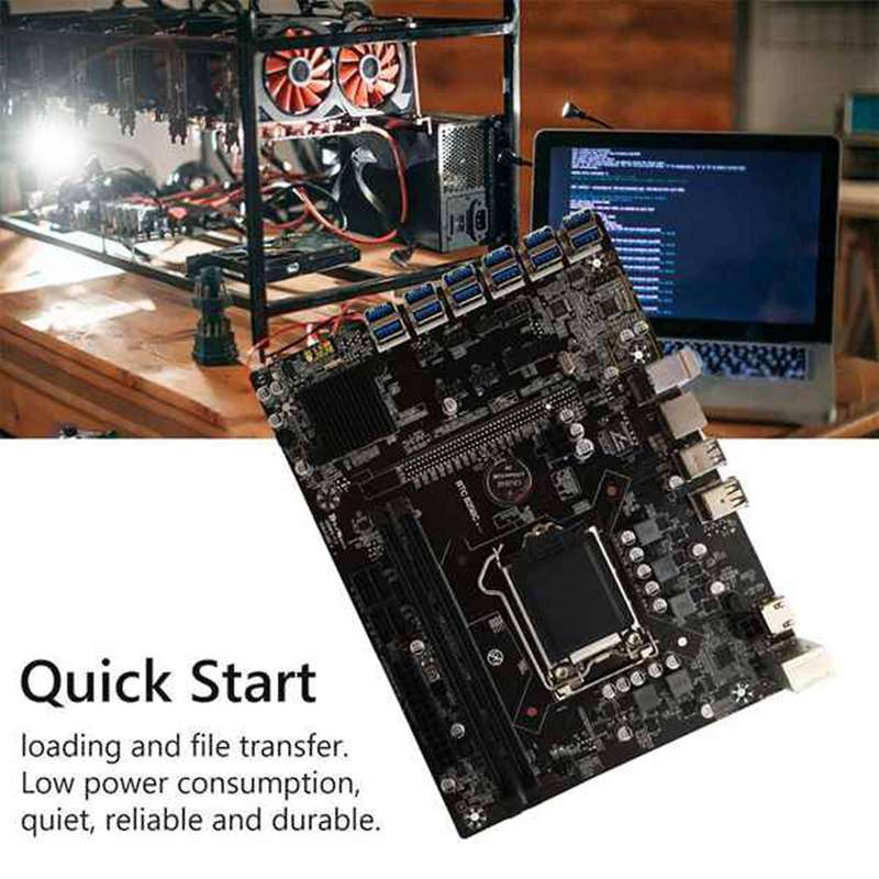 B250c Btc Mining Motherboard with Ddr4 4g Ram Computer Motherboard