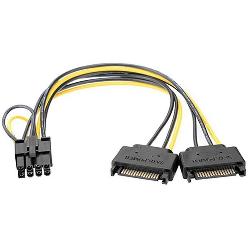 15pin Revolution 8pin Gpu Power Adapter Cable for Bitcoin Mining 20cm