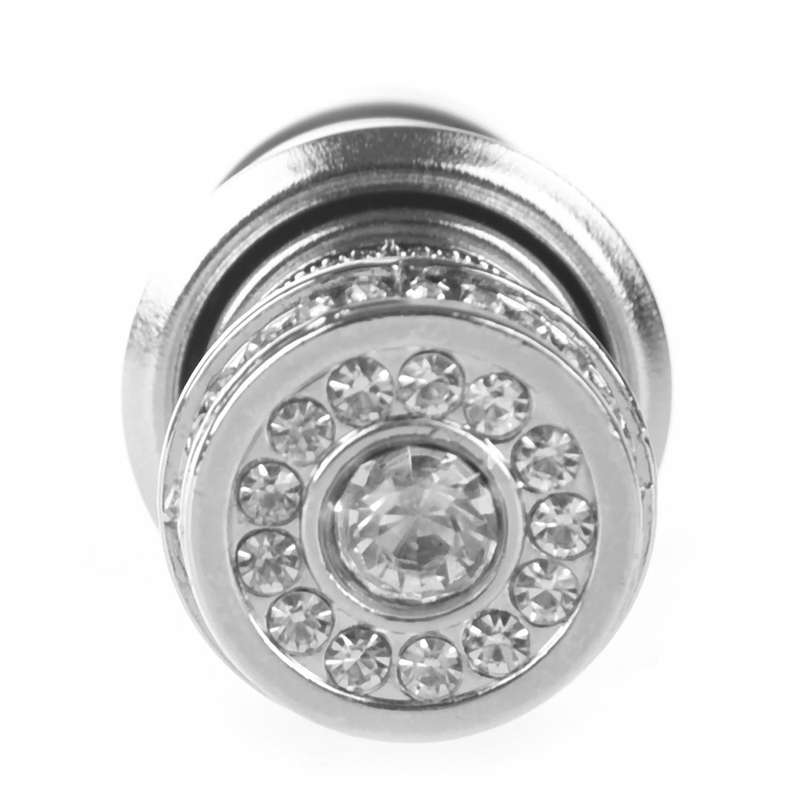 2x 12v Auto Crystal Rhinestones Car Cigarette Lighter Ignition Silver