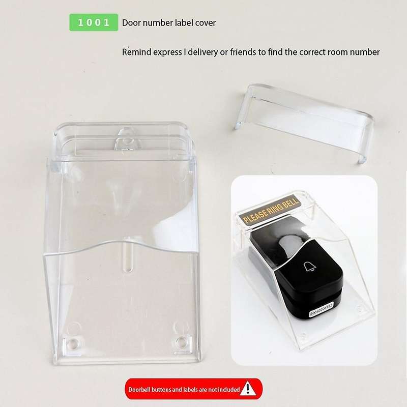 Access Control Rain Doorbell Transparent Protective Box Cover 2pc