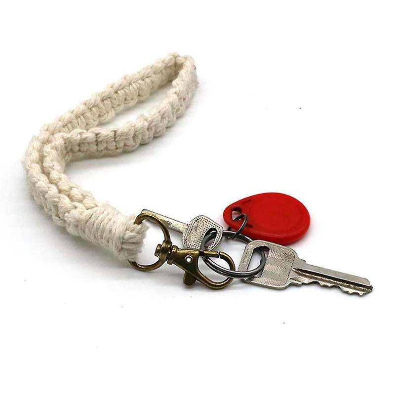 3 Pieces Macrame Keychain Handmade Boho Accessories Wristlet Keychain