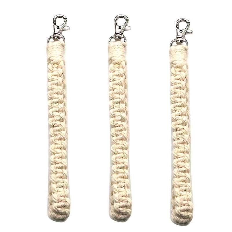 3 Pieces Macrame Keychain Handmade Boho Accessories Wristlet Keychain