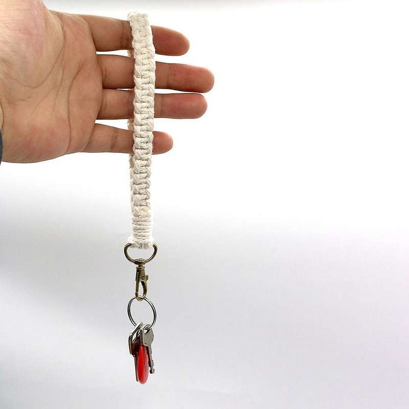 3 Pieces Macrame Keychain Handmade Boho Accessories Wristlet Keychain