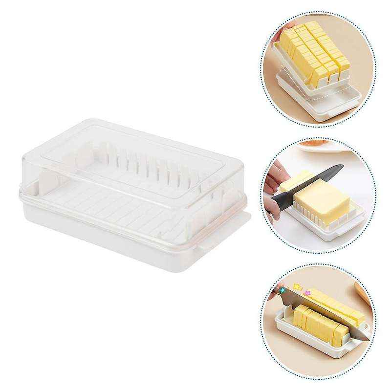Butter Cutting Storage Box Butter Dish Cutter with Lid 2