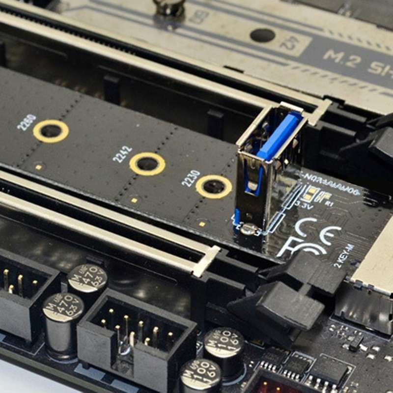 Ngff Slot Adapter Card+pcie 1x to 16x 6pin Graphics Card