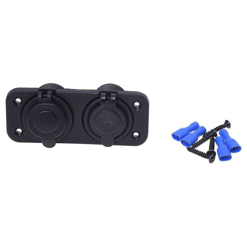 Car Cigarette Lighter Socket Adapter Charger 2 Usb Ports 12v for Car Auto Moto