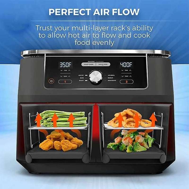 Air Fryer Rack for Double Basket Air Fryers for Ninja Foodi Dz201/401