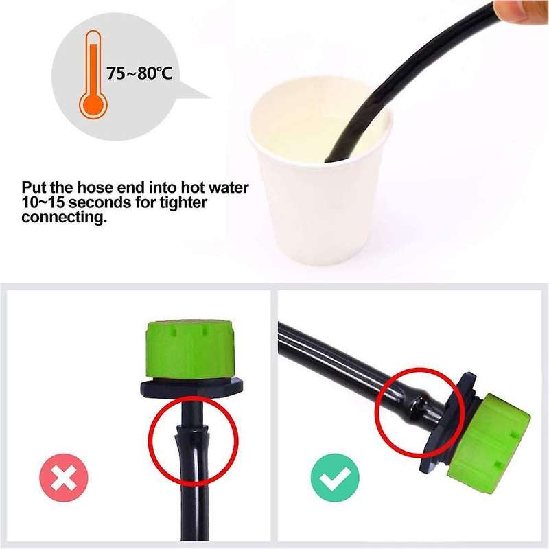 100pcs 1/4inch Adjustable Drip Irrigation System Watering Sprinklers