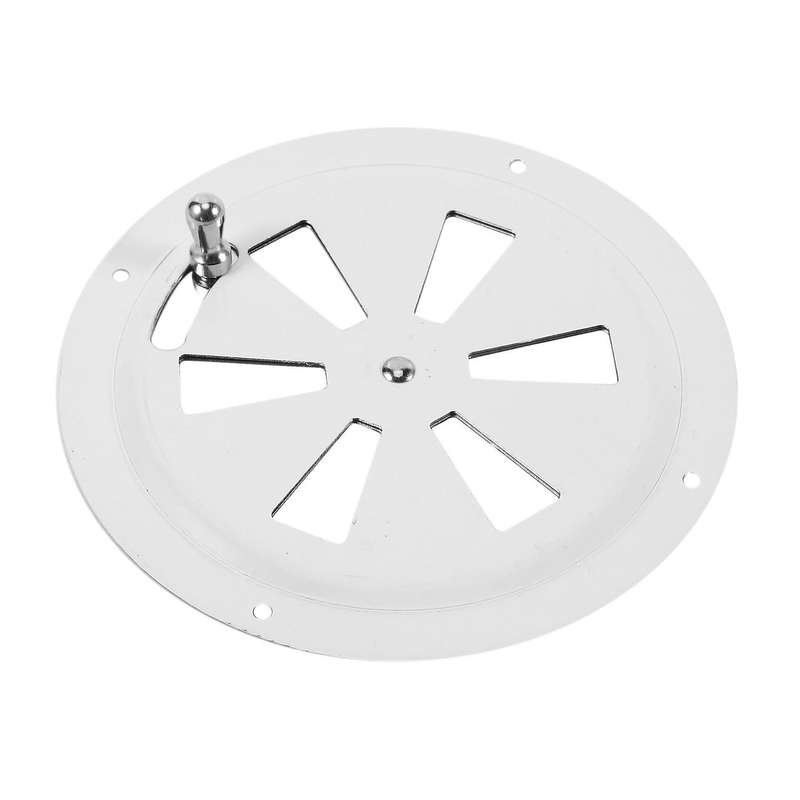 Round Air Louver Vent & Side Knob Opening Grille Cover Marine Boat Rv