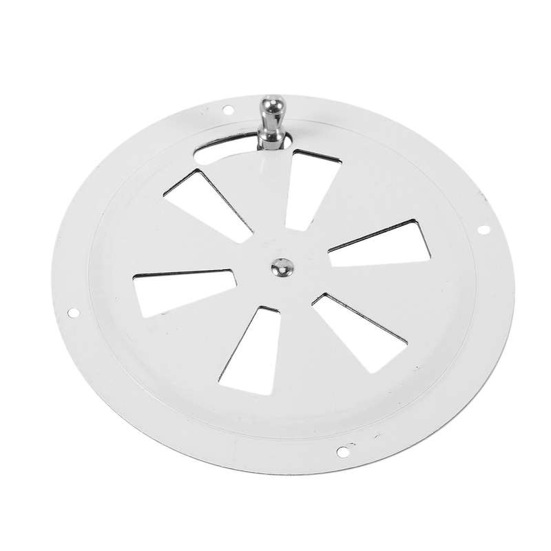 Round Air Louver Vent & Side Knob Opening Grille Cover Marine Boat Rv