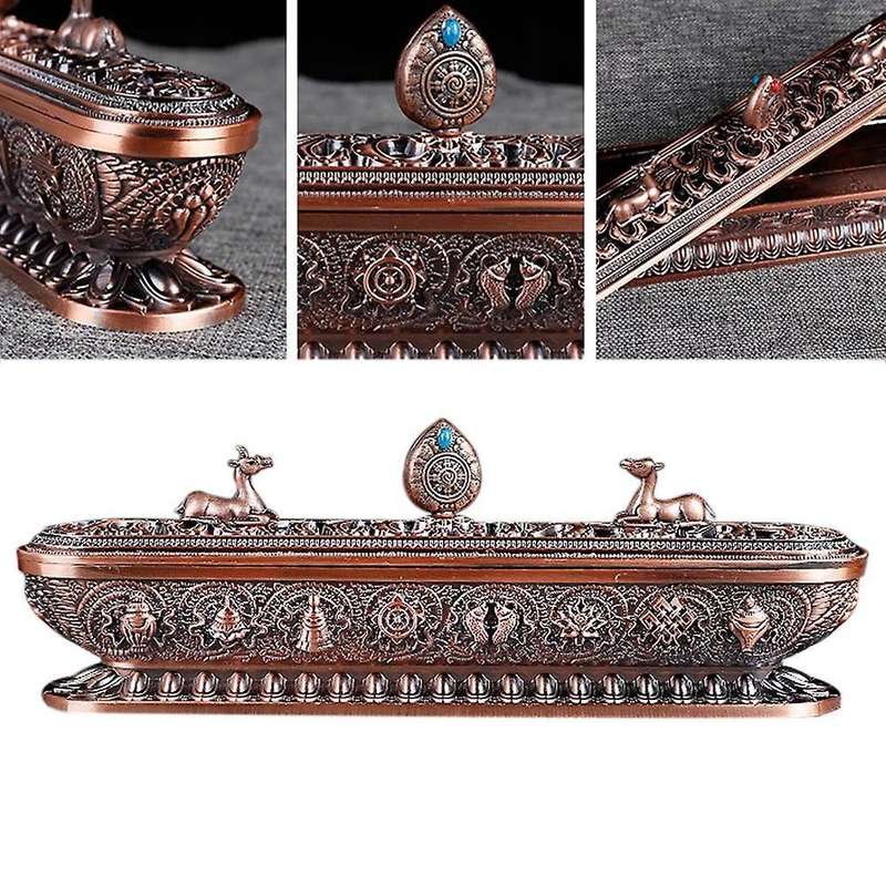 Tibet Incense Burner Antique Handmade Incense Stick Holder Crafts 3