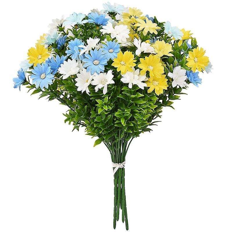 6 Bouquets Daisies Artificial Flowers Faux Silk Daisy Wildflowers