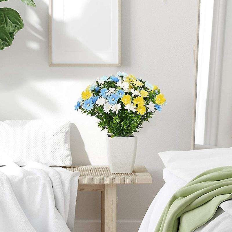 6 Bouquets Daisies Artificial Flowers Faux Silk Daisy Wildflowers