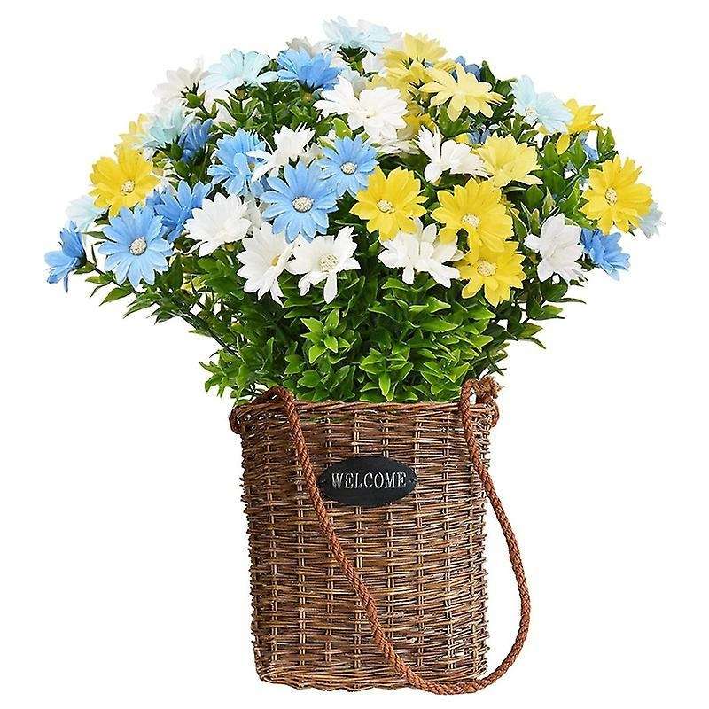 6 Bouquets Daisies Artificial Flowers Faux Silk Daisy Wildflowers