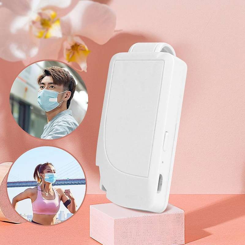 Reusable Portable Fan for Face Mask Clip-on Air Filter White