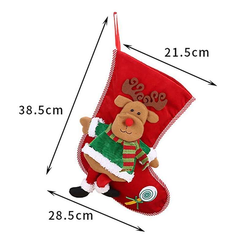 Christmas Stocking Xmas Tree Hanging Candy Gift Bag, Santa Claus