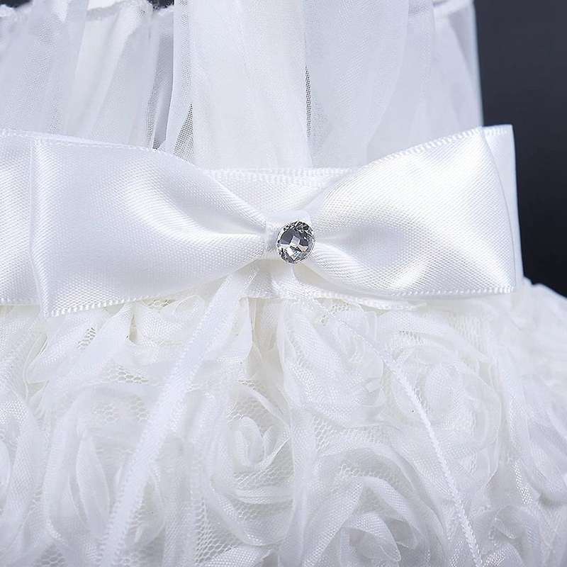 Silk Flower Girl Baskets for Wedding Flower Basket with Handle