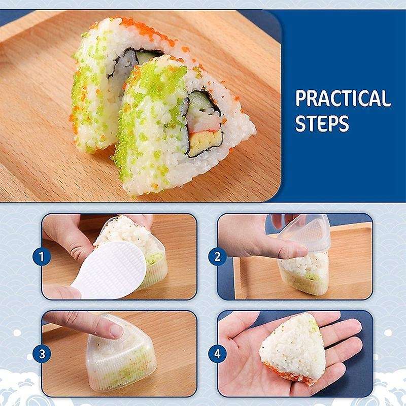 Sushi Maker Molds Onigiri Mold Non Stick for Home Kitchen Restaurant