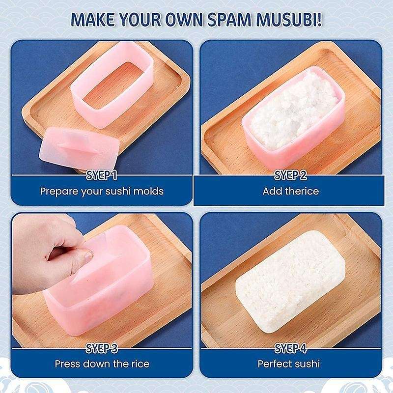Sushi Maker Molds Onigiri Mold Non Stick for Home Kitchen Restaurant