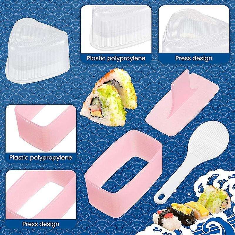 Sushi Maker Molds Onigiri Mold Non Stick for Home Kitchen Restaurant