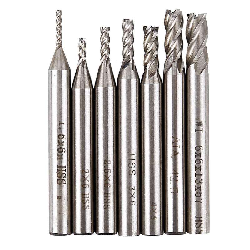 10pcs 2mm 1/8 Inch Shank Engraving Bit Carbide End Mill Cnc Cutter