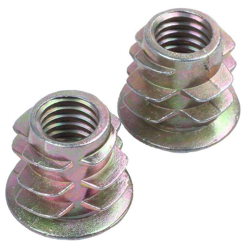 30 Pcs M6x10mm Hex Socket Screw In Thread Insert Nut for Wood
