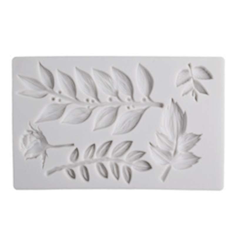 Rose Flower Leaf Vine Branch Silicone Mold Clay Fondant Mold